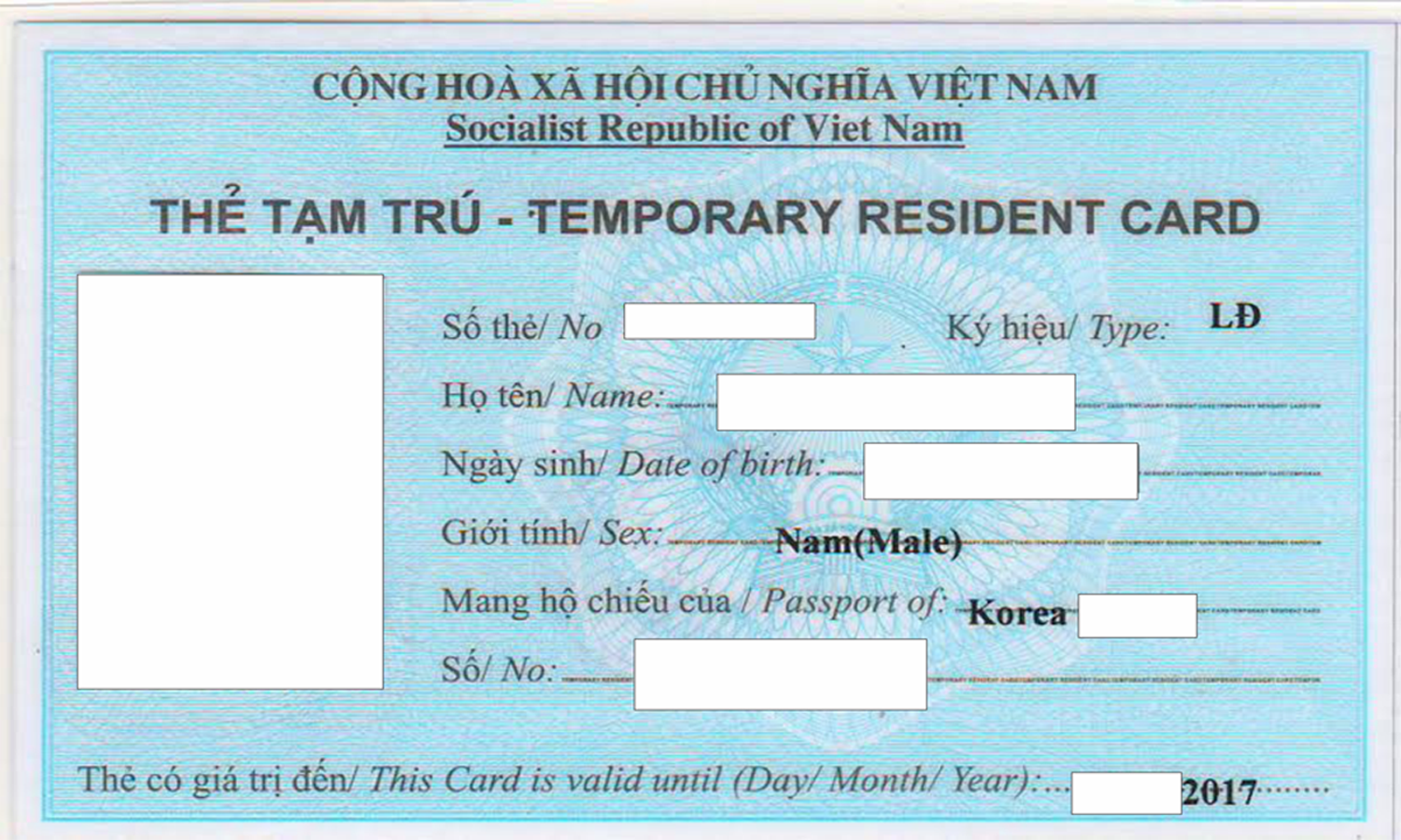 Xin thẻ tạm trú cho chồng là người nước ngoài